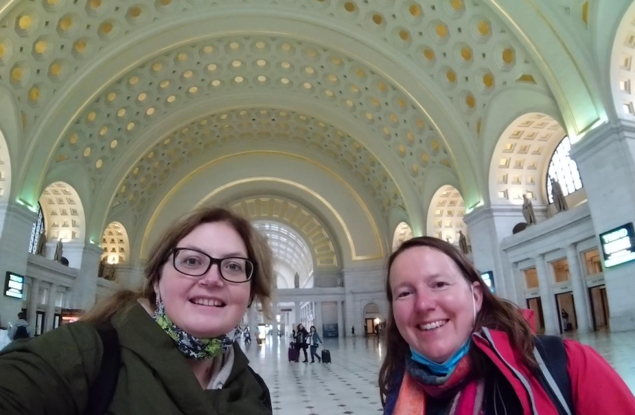 Naomi Wilds and Ros Allen at Union Station