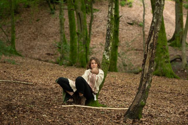 Photo of Eleanor in the woods