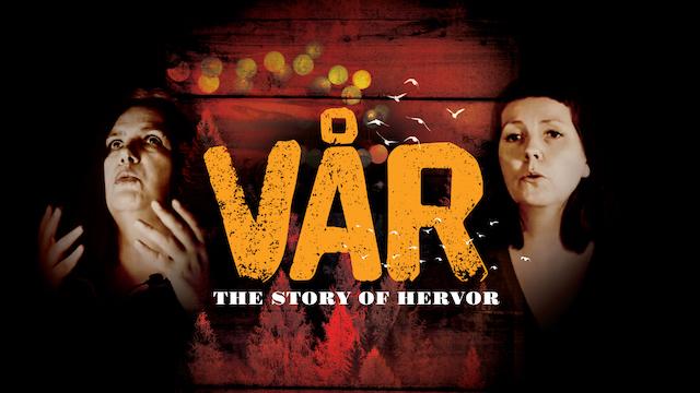 Heidi Dahlsveen and Kristin Bolstad in a montage image with the words 'VAR the story of Hervor' across the image