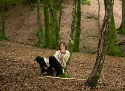 Photo of Eleanor in the woods